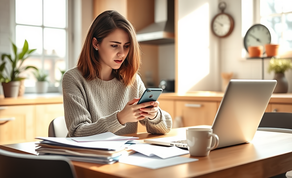 A person considering instant loan options for urgent financial needs.