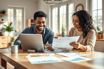 A home with a 'For Sale' sign showcasing the benefits of a low interest mortgage.