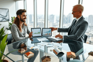 A person reviewing property acquisition financing options with easy credit solutions.