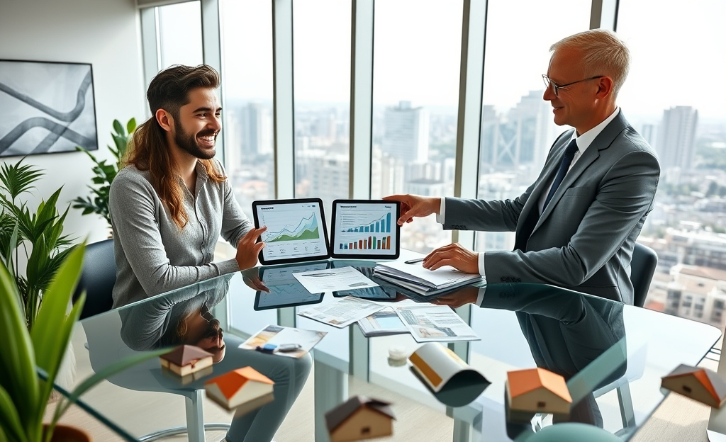 A person reviewing property acquisition financing options with easy credit solutions.