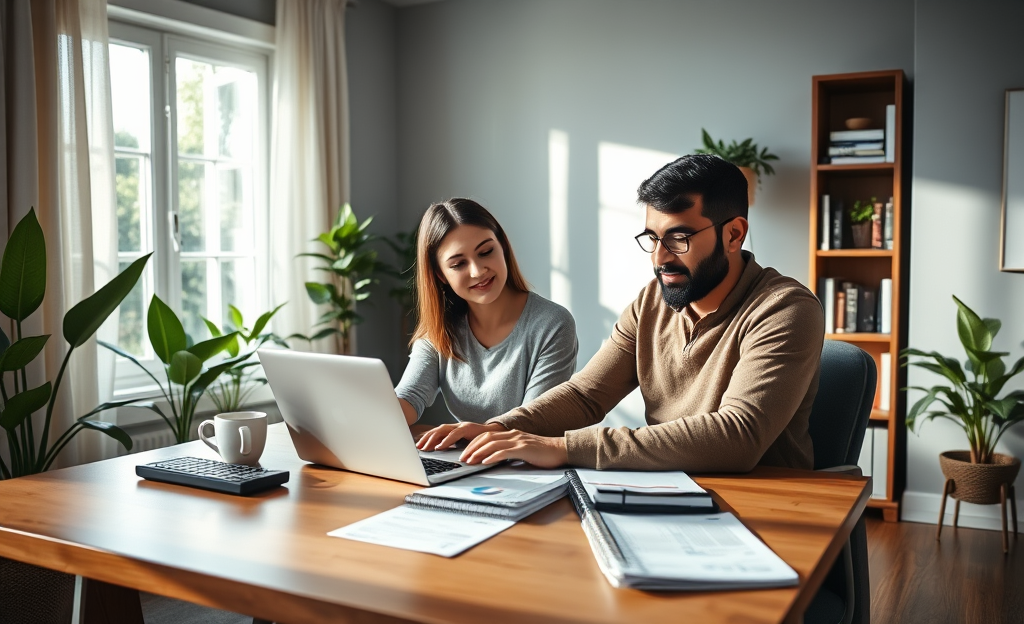 A person reviewing paperwork for property refinancing