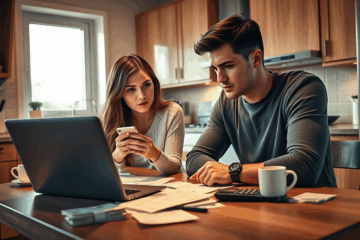 A person reviewing financial documents for an Avant Personal Loan