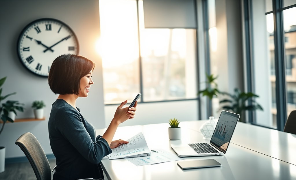 A person receiving quick cash approval for emergency expenses.