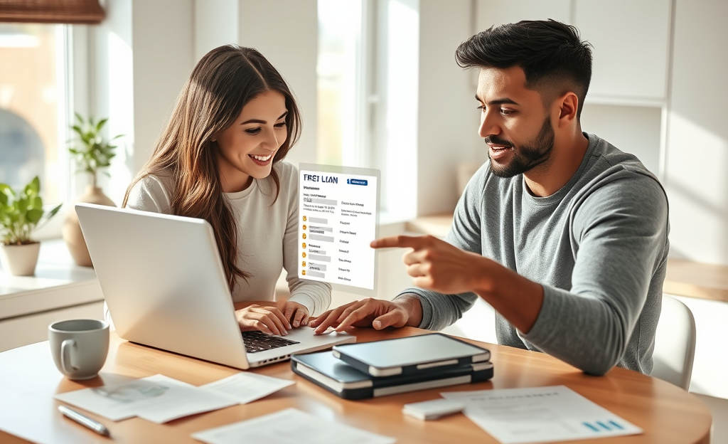 A person researching online lenders for a personal loan.