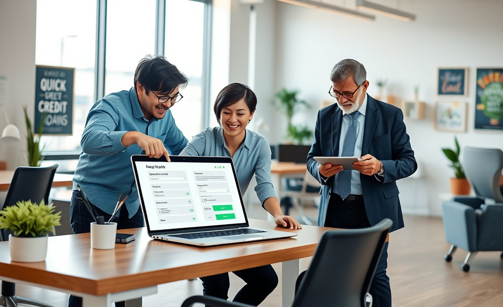 Image depicting fast and easy loan approval process without bureaucracy.