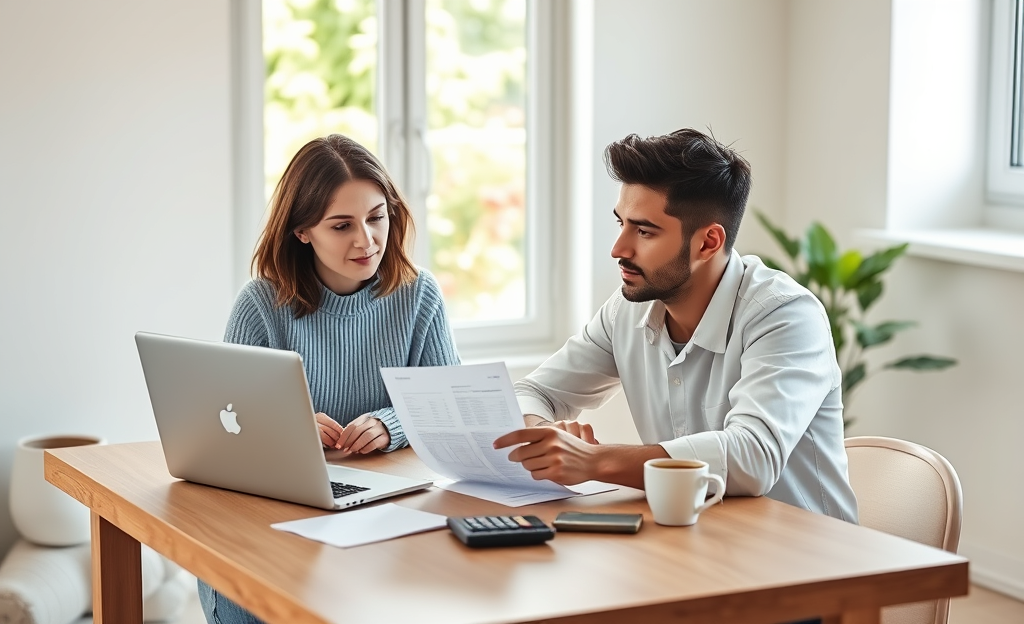 A person reviewing financial documents to consolidate debts with a personal loan.