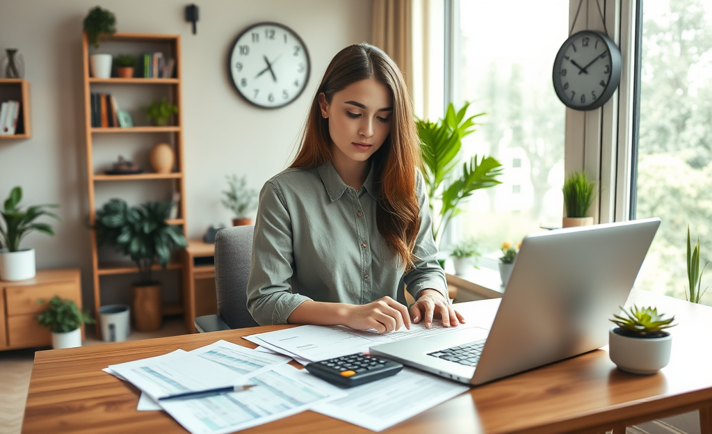 A person calculating finances with a personal loan to manage debts