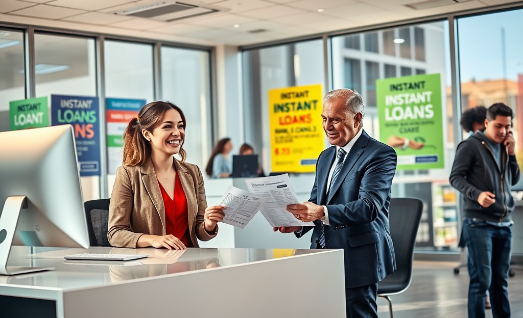 An illustration of fast cash flow and instant money approval services