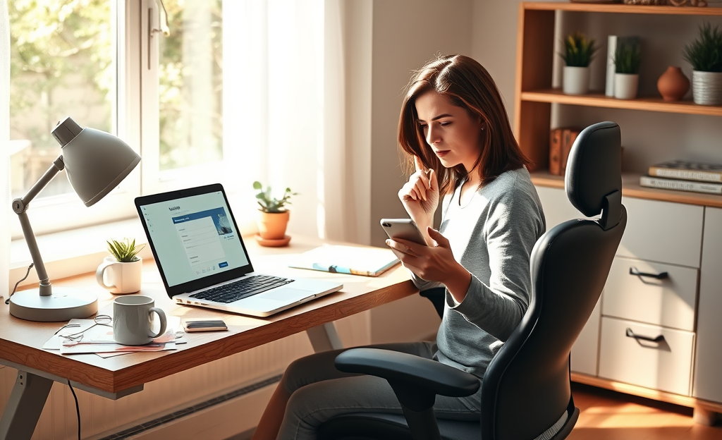 A person using a smartphone to apply for quick credit during an emergency.