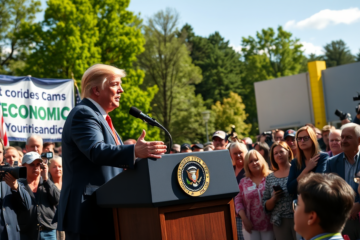President Donald Trump speaking about the U.S. economy and rising prices.