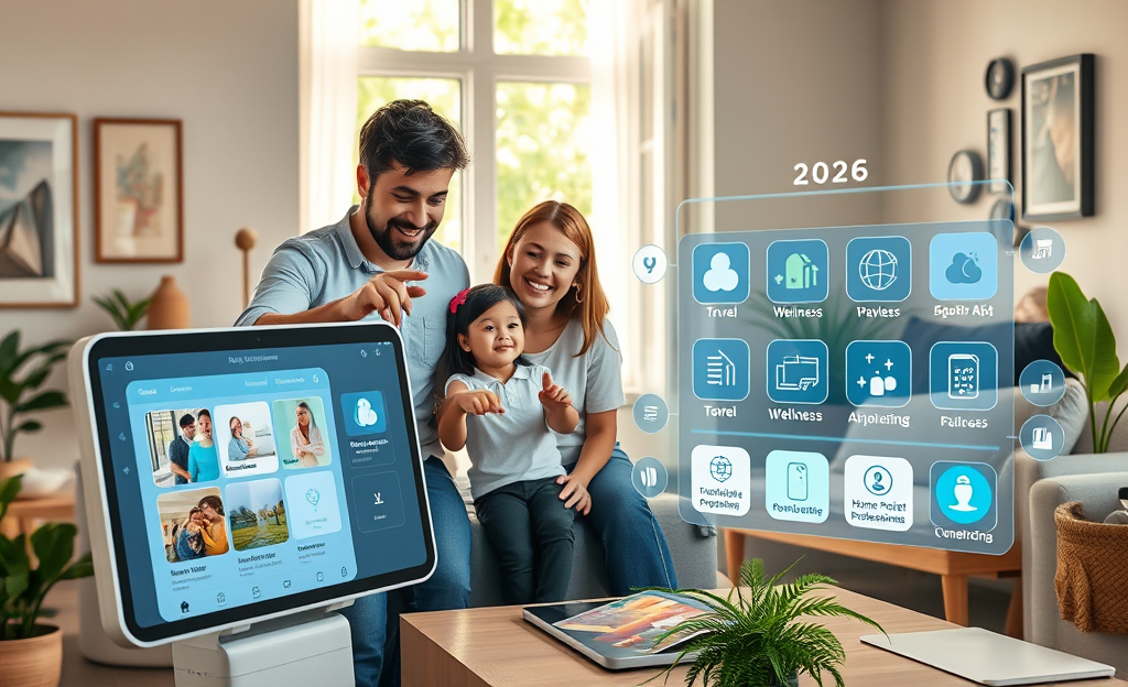 Person using Alexa to book travel and wellness services through new integrations with Expedia, Yelp, Angi, and Square.