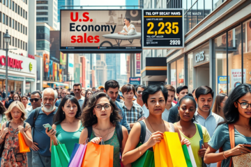 Illustration of consumer spending trends and economic growth