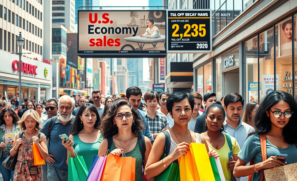 Illustration of consumer spending trends and economic growth