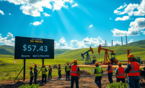 Graph showing rising oil prices in response to geopolitical changes in Venezuela.