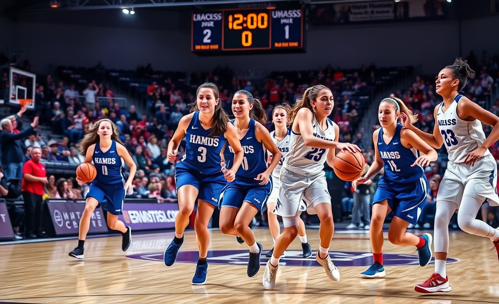 JMU women's basketball team preparing for game against UMass