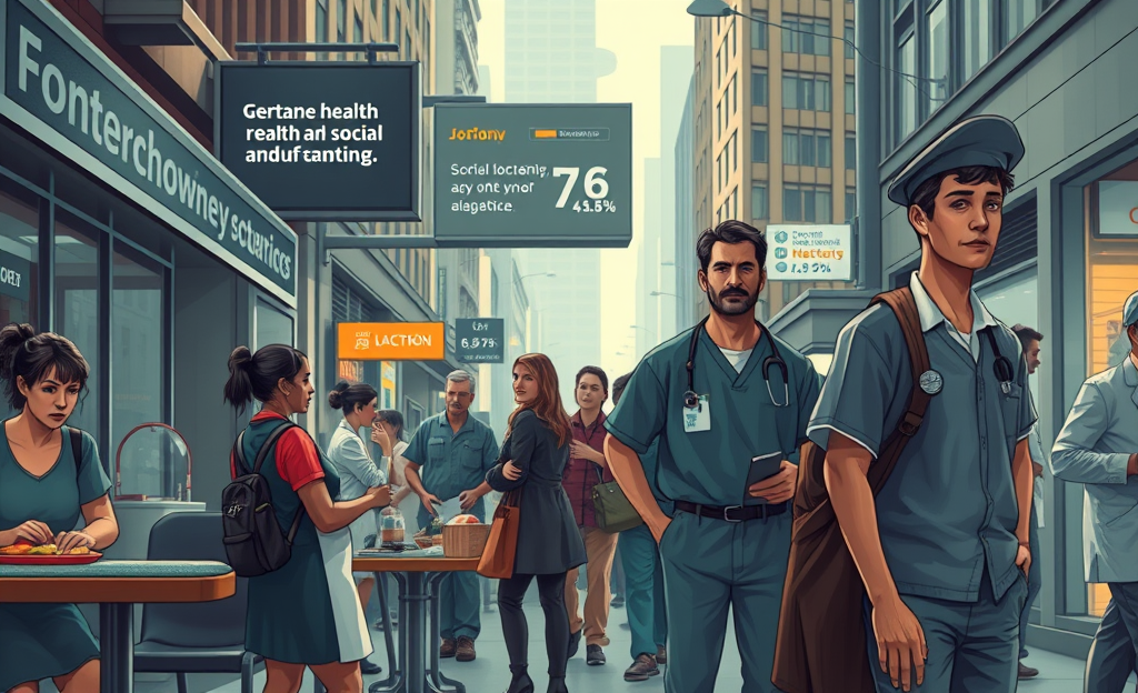 An illustration depicting the challenging job market with a focus on recent job growth statistics and economic conditions.