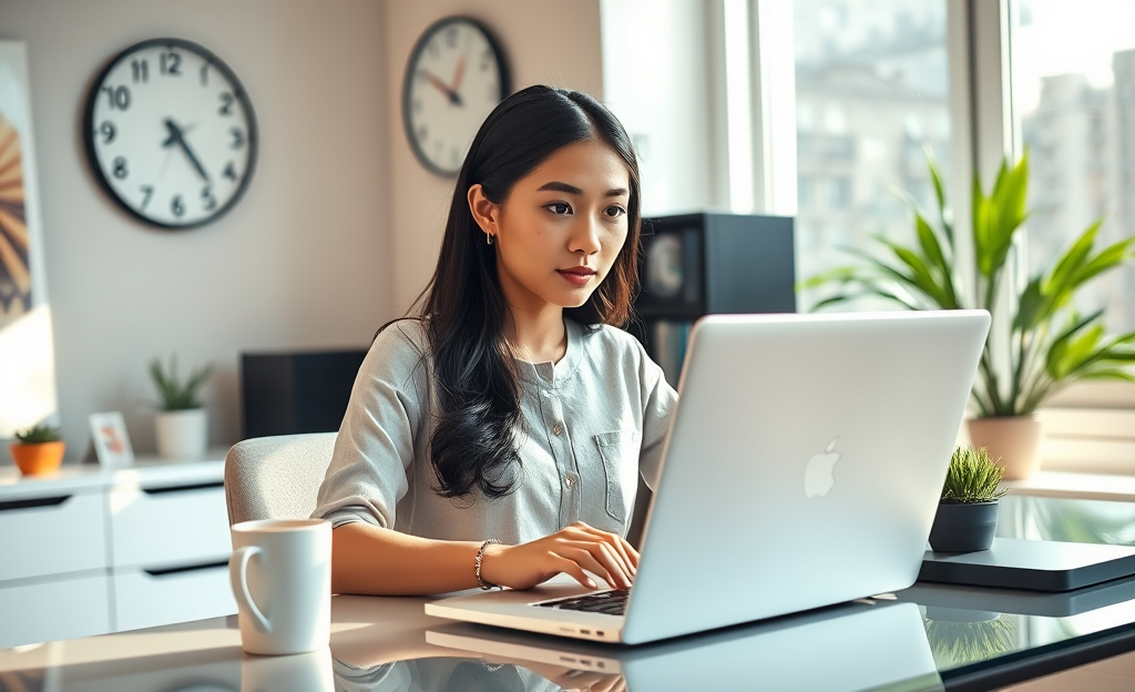 A person applying for an online loan with immediate approval.