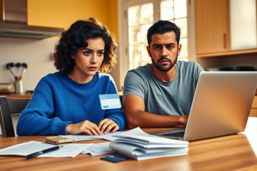 A person reviewing financial options for urgent expenses