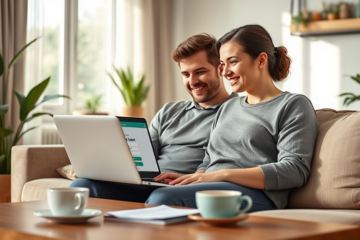 A person happily managing finances with a simple and hassle-free loan process.