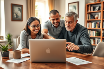 A person applying for an online loan at LendingPoint using a laptop.