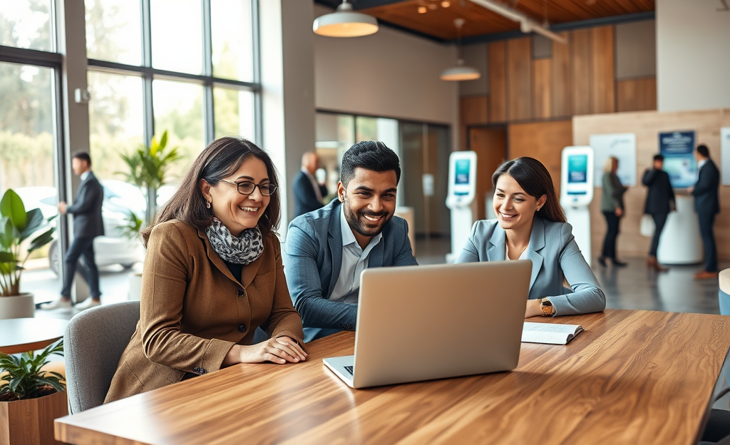 A person exploring personal financing options at Fifth Third Bank, showcasing loans and financial planning resources.