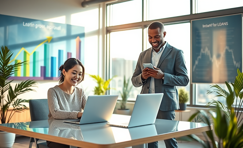 Image representing quick and convenient digital loan approval