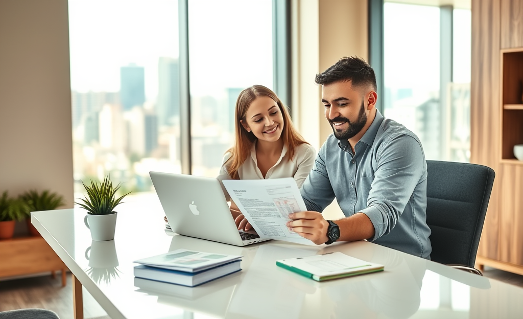 A person applying for a loan without a guarantor in a hassle-free manner.