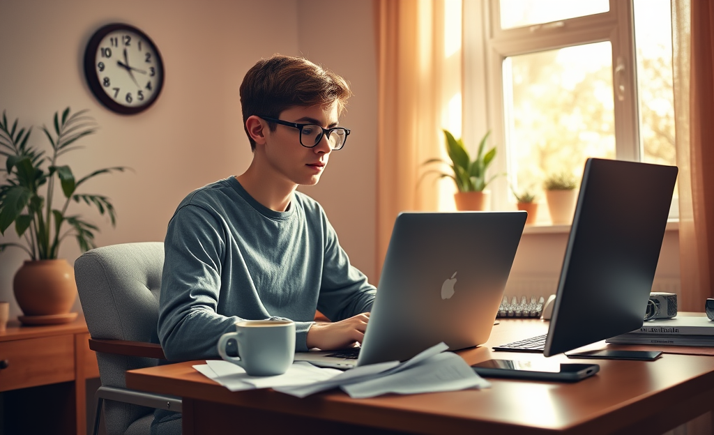 A person using a laptop to apply for an easy online loan for quick cash.
