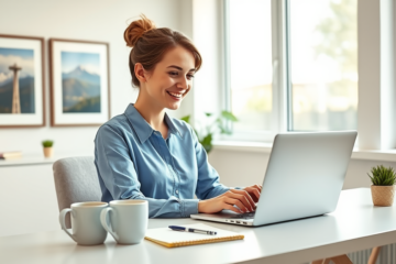 An individual applying for an online loan with reduced rates using a laptop.