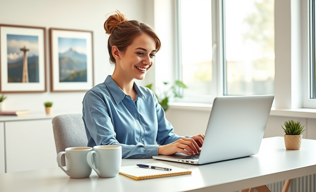 An individual applying for an online loan with reduced rates using a laptop.