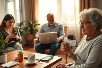A person looking relieved after receiving quick digital credit for urgent money needs.