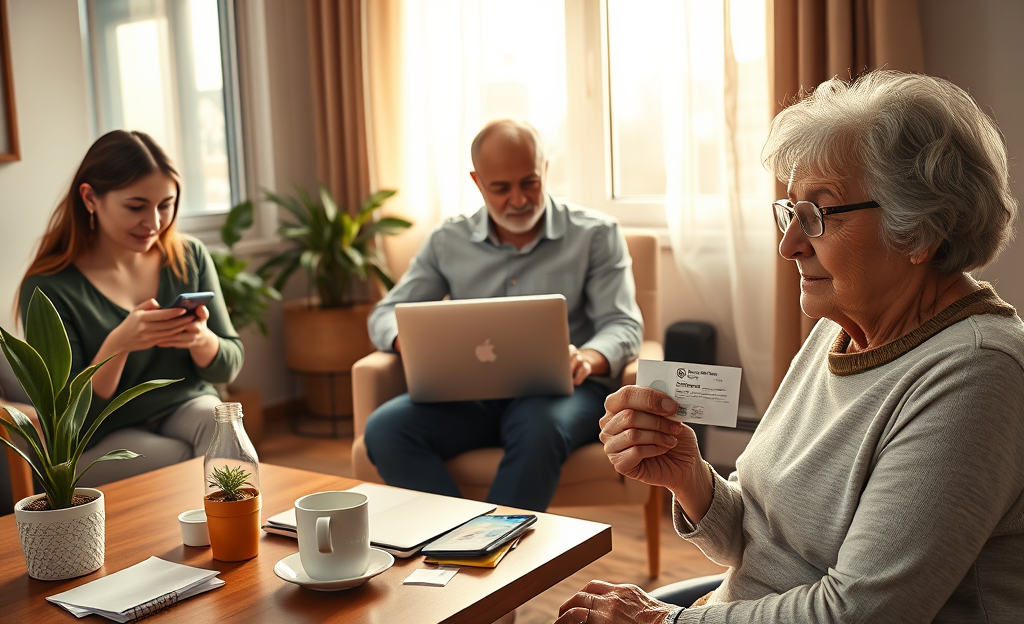 A person looking relieved after receiving quick digital credit for urgent money needs.