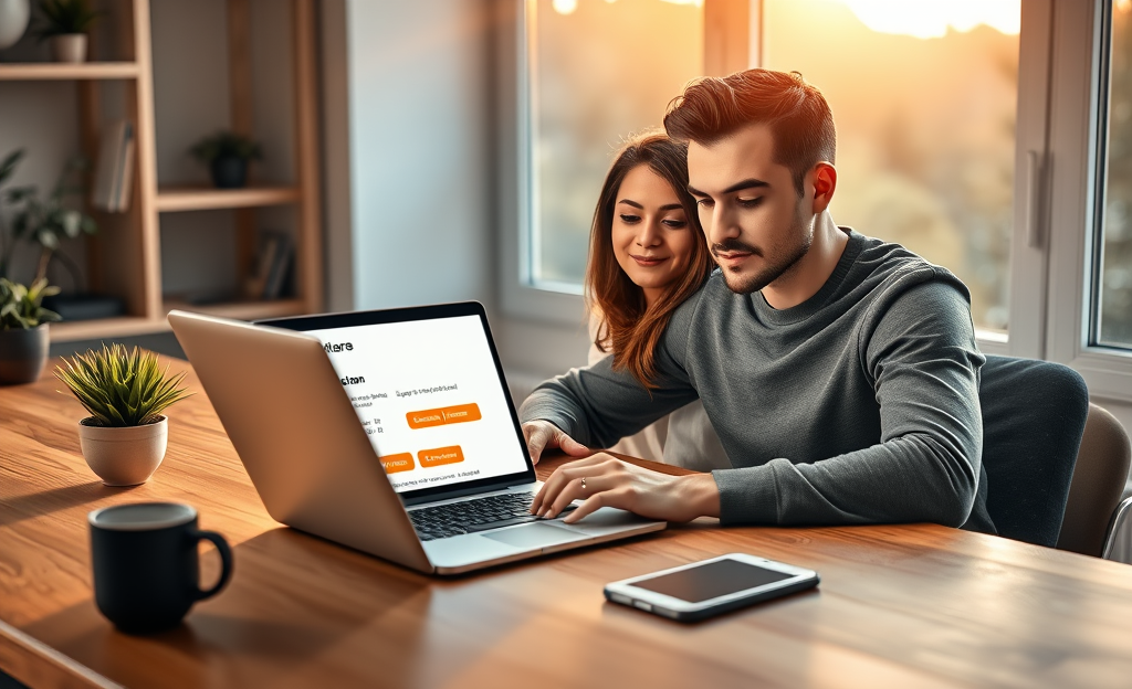 A person applying for a digital loan online, showcasing the ease of assessment and approval.