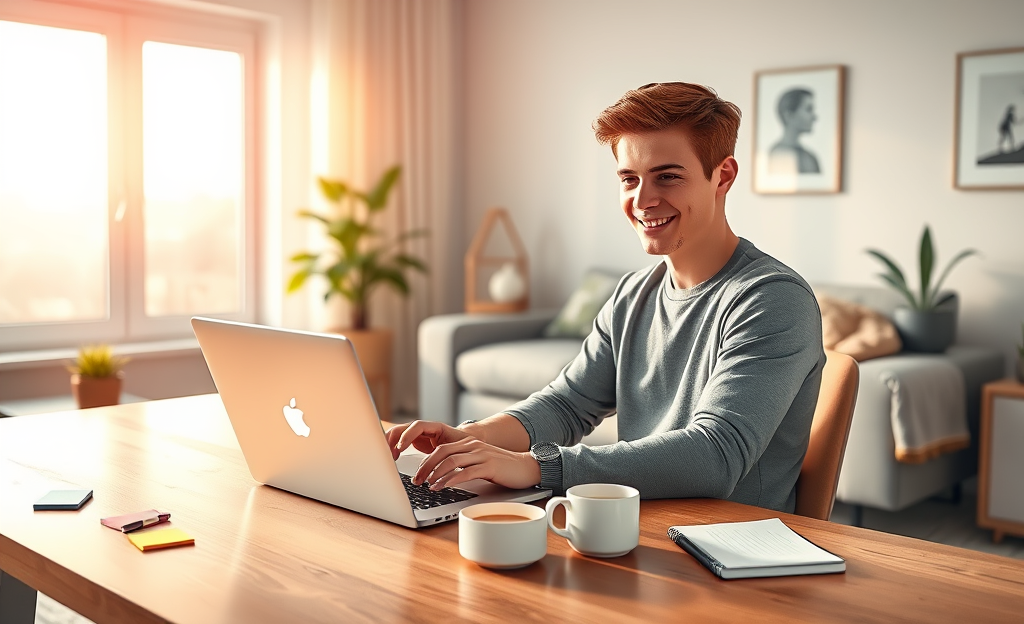 A person using a laptop to apply for quick money online.