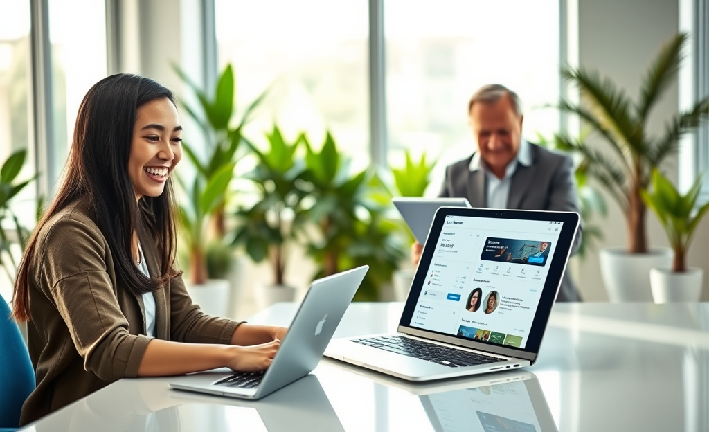 A person applying for a digital loan online with ease.