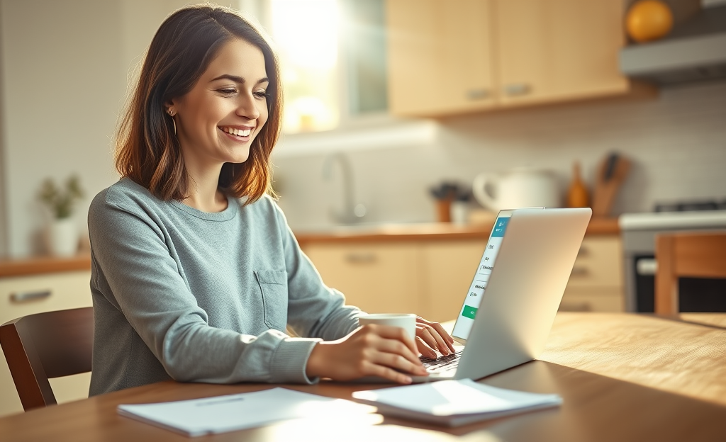A person accessing urgent money through a simple process.