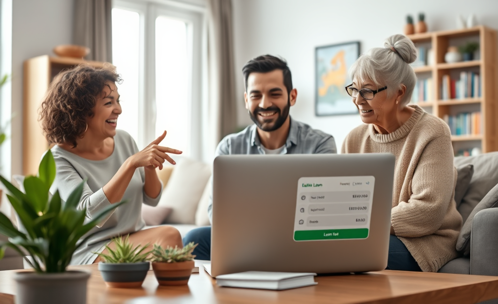 Person using a laptop to apply for a digital loan to manage unexpected financial expenses.